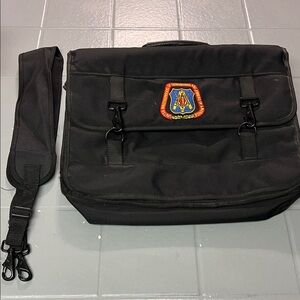 🔥Black Messenger Bag multi pockets with shoulder strap!!